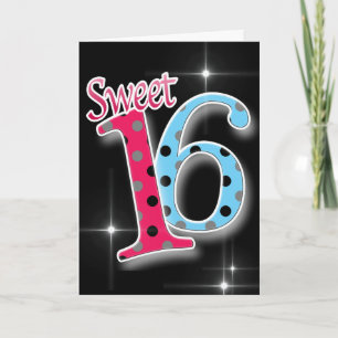 Happy Birthday Sweet Sixteen 16th Card