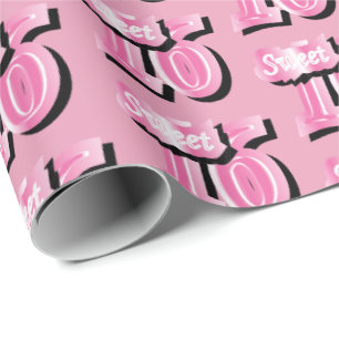 Happy Birthday Sweet Sixteen Wrapping Paper