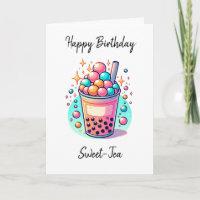 Happy Birthday Sweet-tea | Boba Pun