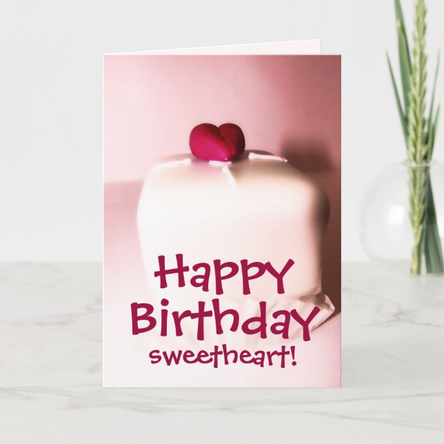Happy Birthday Sweetheart Card (Front)