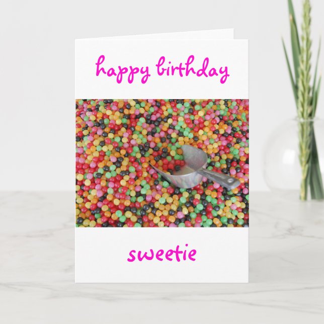 Happy Birthday Sweetie Card (Front)