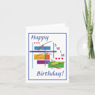 Happy Birthday Swim Trio Card