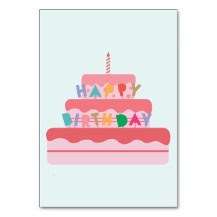 Happy Birthday Table Card