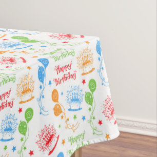 Happy Birthday  Tablecloth