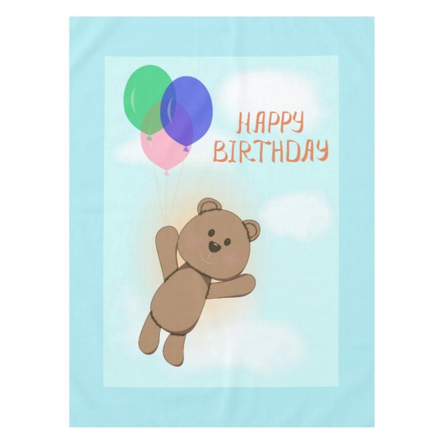 Happy birthday tablecloth (Front)