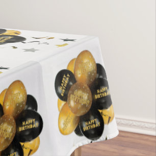 Happy Birthday Tablecloth Balloons