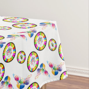 Happy Birthday Tablecloth Bumblebee Balloons