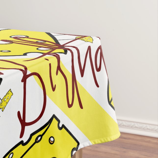 Happy Birthday Tablecloth Cheesy Cheese (In Situ)