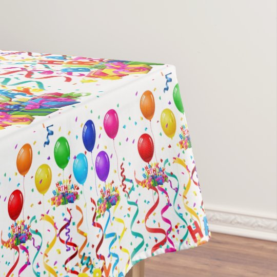 Happy Birthday Tablecloth Confetti | Zazzle.co.uk