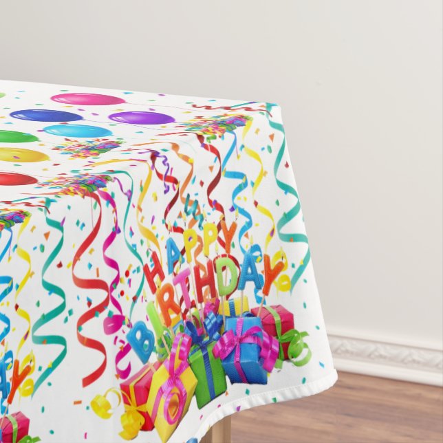 Happy Birthday Tablecloth Confetti (In Situ)