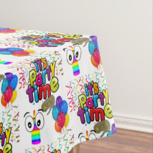 Happy Birthday Tablecloth It's Party Time