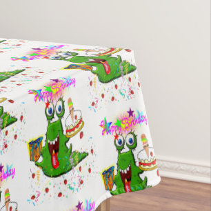 Happy Birthday Tablecloth Monster