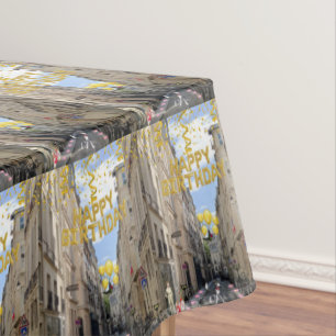 Happy Birthday Tablecloth Paris France