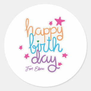 Happy Birthday Tag Sticker