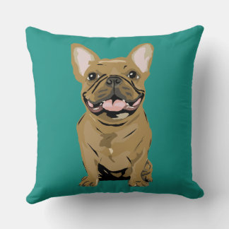 Happy birthday - Tan French Bulldog Cushion