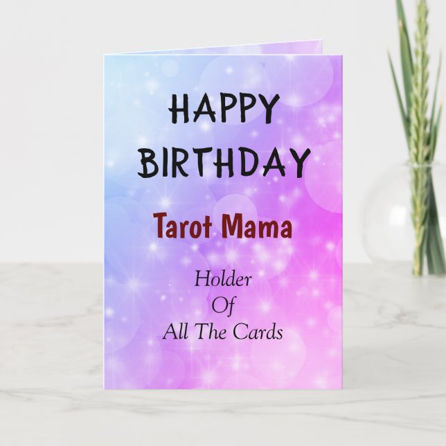 Happy Birthday Tarot Mama design Card (Front)