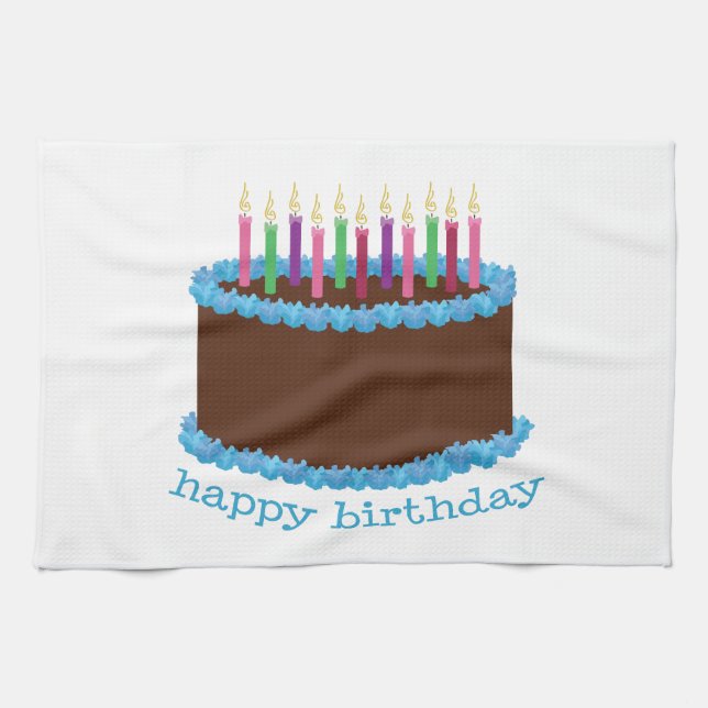 Happy Birthday Tea Towel (Horizontal)