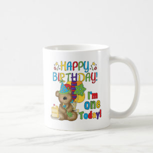 Happy Birthday Teddy Bear 1st T-shirts and Gifts Coffee Mug