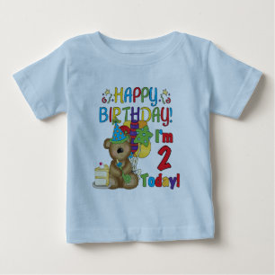 Happy Birthday Teddy Bear 2nd Birthday Baby T-Shirt