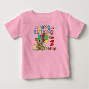 Happy Birthday Teddy Bear 2nd Birthday Baby T-Shirt
