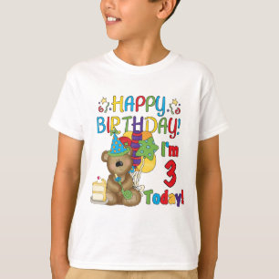 Happy Birthday Teddy Bear 3rd Tshirts and Gifts