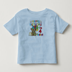 Happy Birthday Teddy Bear 4th T-shirts and Gifts