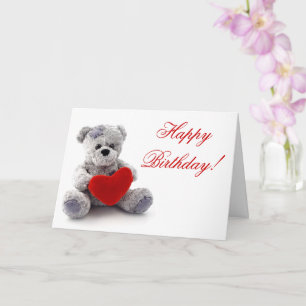 Happy Birthday Teddy Bear Birthday Card