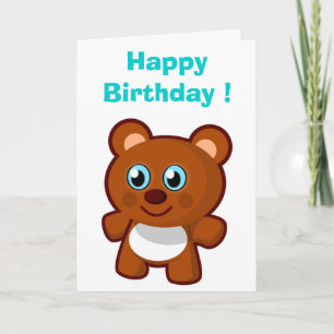 "HAPPY BIRTHDAY" TEDDY BEAR CARD