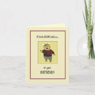 Happy Birthday Teddy Bear Card