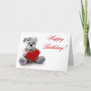 Happy Birthday Teddy Bear Greeting Card