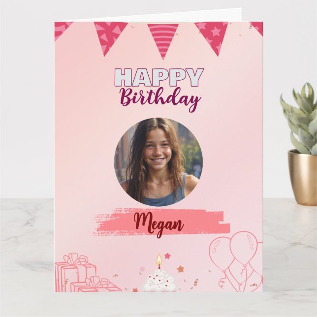 Happy Birthday Teenager Sweet Girl  Card (Small Plant)