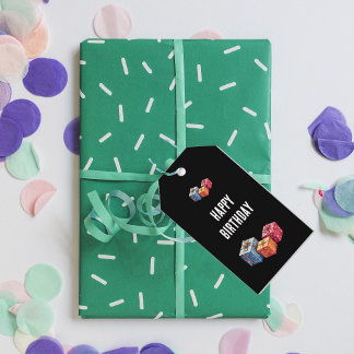  Happy Birthday text and gift boxes images black  Tags