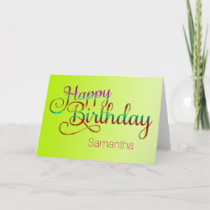 HAPPY BIRTHDAY - text design + your own ideas Card