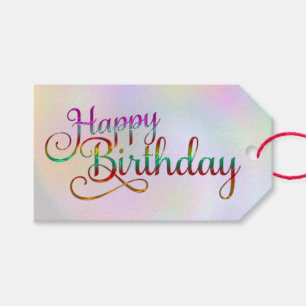 HAPPY BIRTHDAY - text design + your own ideas Gift Tags