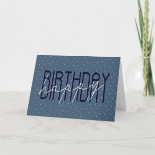 Happy Birthday Text On Stars Card