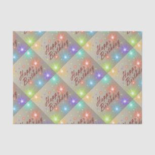 happy birthday text tissue paper