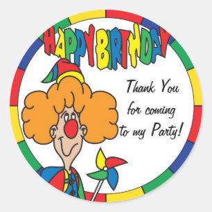 Happy Birthday Thank You Classic Round Sticker