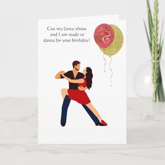 Happy Birthday! - the Dancing Shoes Card (Front)