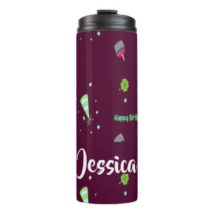 Happy birthday thermal tumbler