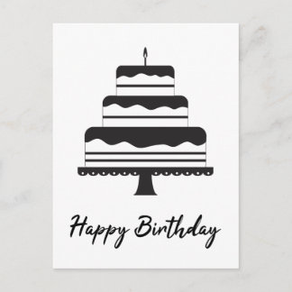 Happy Birthday | Three Tier Cake Postcard