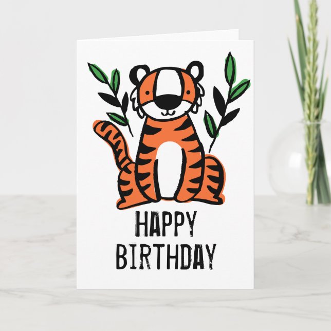 Happy Birthday Tiger Card (Front)