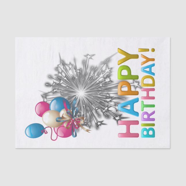 Happy Birthday Tissue Paper (Front)