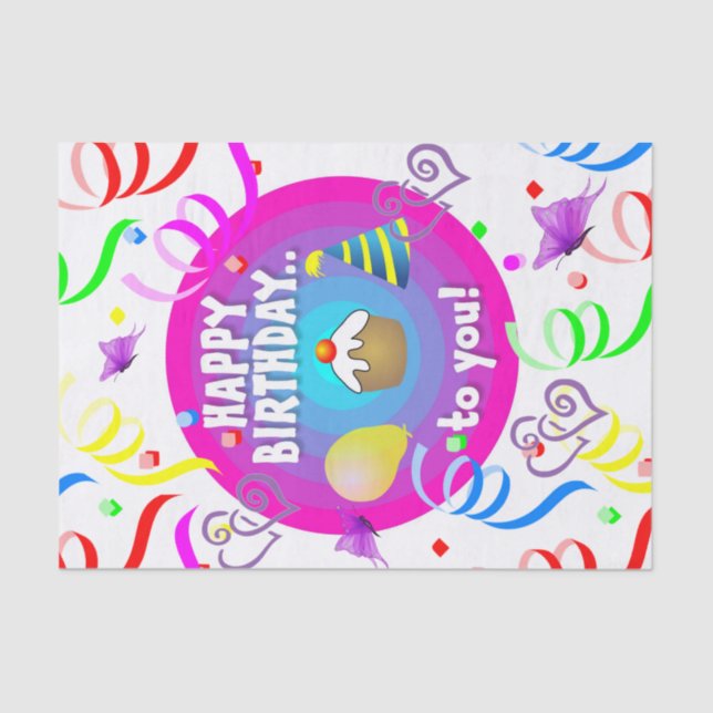 Happy Birthday Tissue Paper (Front)