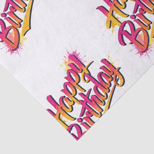 Happy Birthday Tissue Paper (Detail)