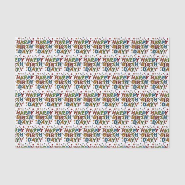 Happy Birthday  Tissue Paper (Front)