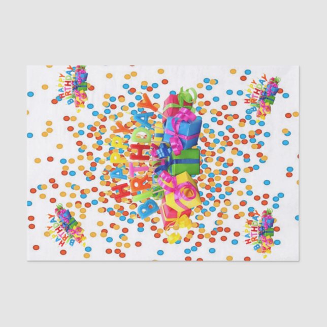 Happy Birthday Tissue Paper (Front)