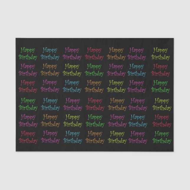 Happy Birthday Tissue Paper (Front)