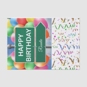 Happy Birthday Tissue Paper Balloons