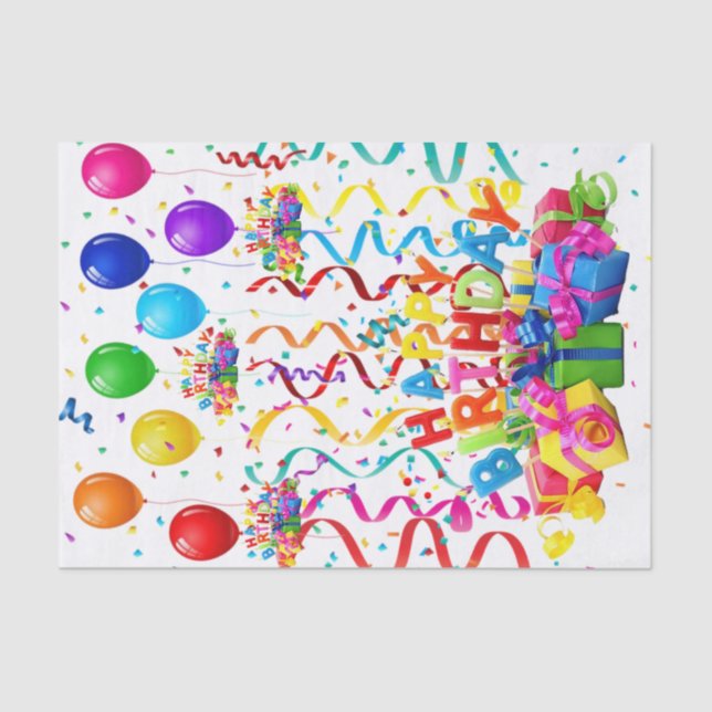 Happy Birthday Tissue Paper Confetti (Front)