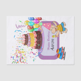 Happy Birthday Tissue Paper Hippopotamus